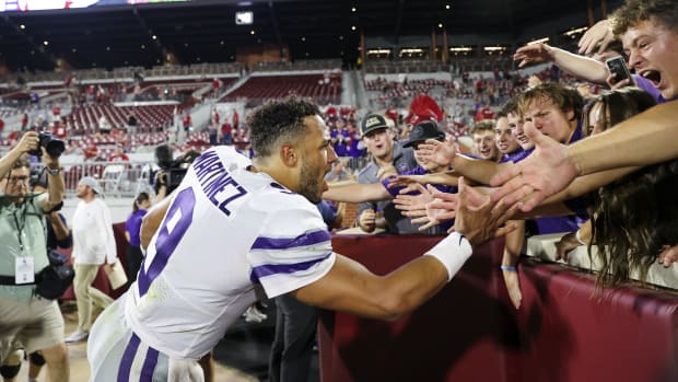 Adrian Martinez postgame 2022 Kansas State vs Oklahoma football USATSI_19112837